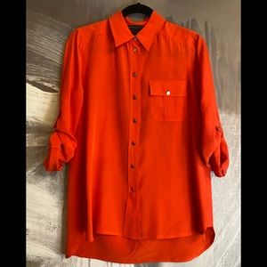 Marc Jacobs • Silk • Button-up Blouse • Gold Hardware •  Size XS